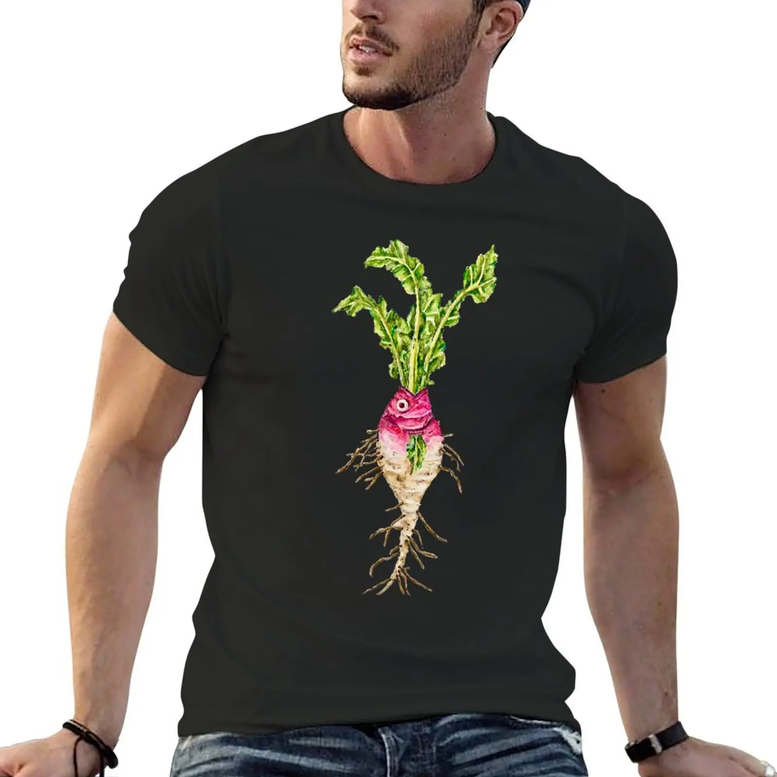 Turnip Fish T-Shirt baggy shirts Short sleeve tee graphic tees men