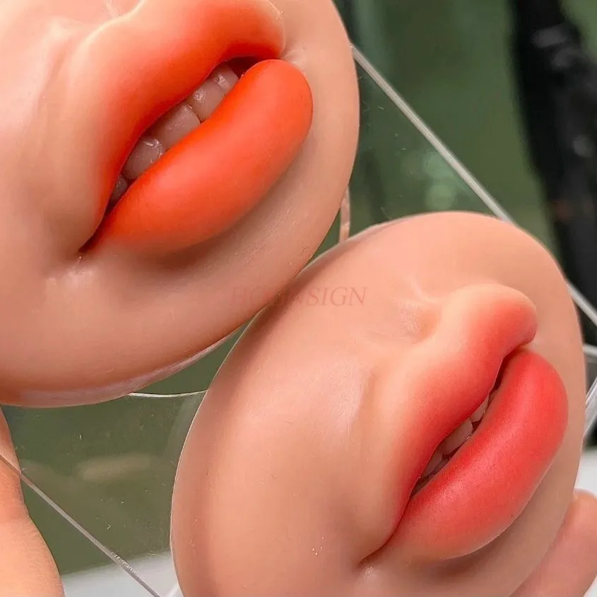 Stereoscopic Lip Module Embroidery Practice Leather Lip Silicone Solid Simulation 3D False Lip Skin