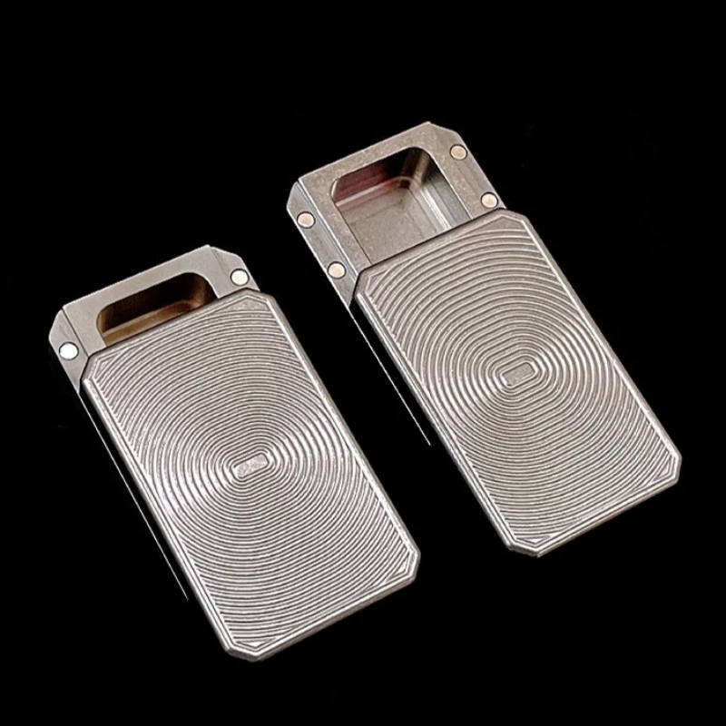 Titanium Metal Magnetic Push Card Plate Box Fidget Mechanical Slider EDC Relieve Stress Reducing Sensory Office Toy Anti Anxiety
