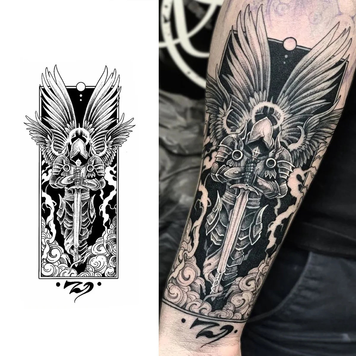 

Временная татуировка Angel comes, держится до 15 дней, новая технология, волшебная водонепроницаемая полупостоянная наклейка.