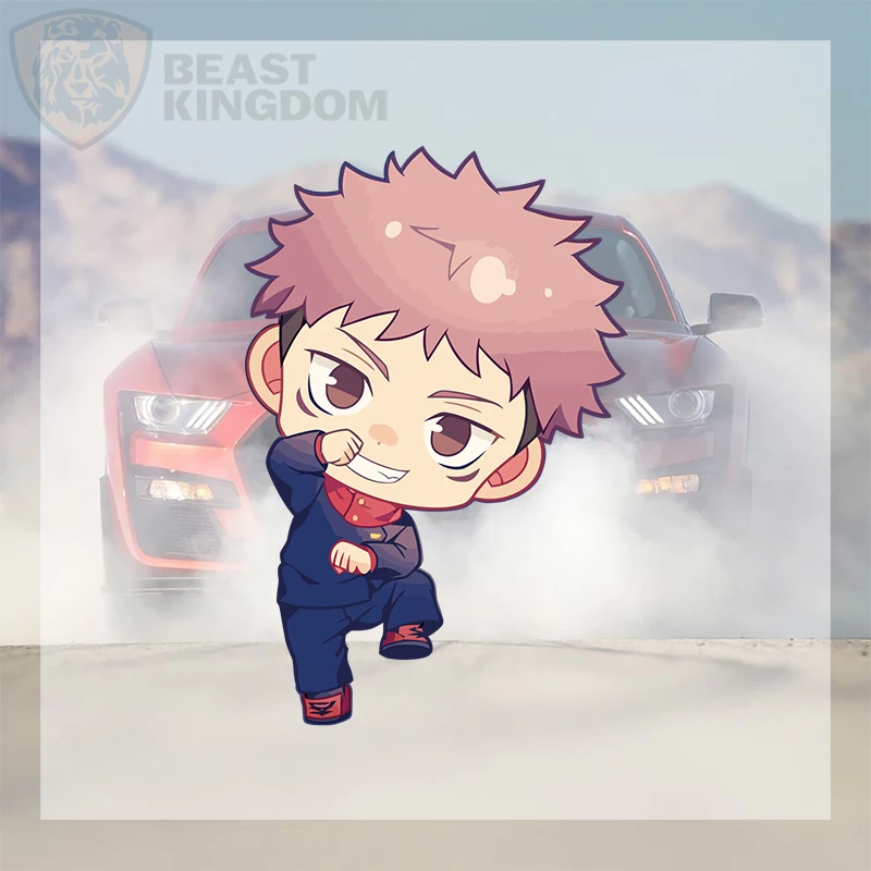 Car Stickers Chibi Anime Boy Vinyl Decal Waterproof Die Cut Reflective for Door Motorcycle Windshield Auto Decor