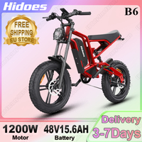 Electric Bicycle 1200W Brushless Motor 48V15.6AH Lithium Battery off-road B6 E-Bike 20*4.0-inch Fat Tire Mountain Electric Bike