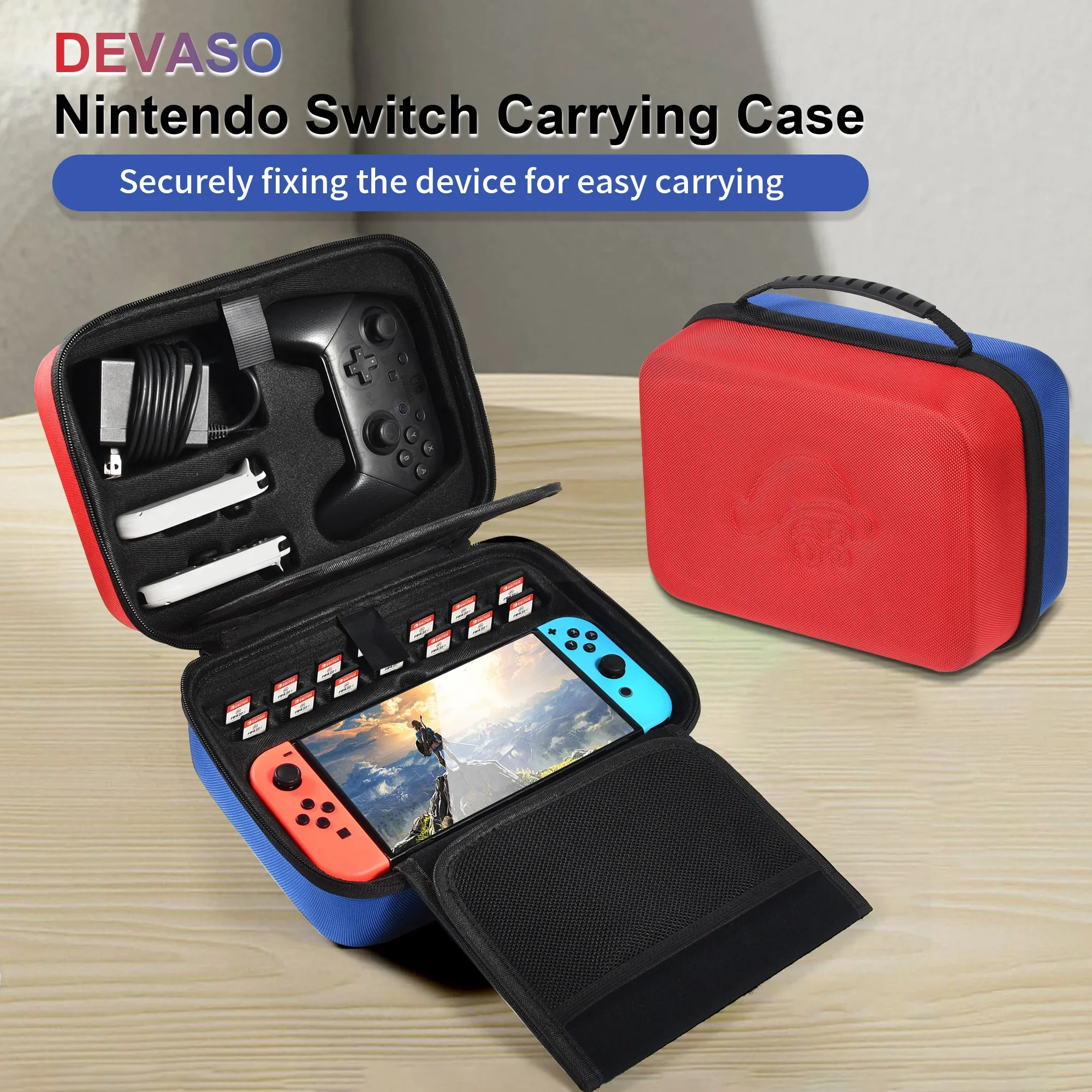 DEVASO Nintendo Storage Box Portable Travel Game Machine Handbag Compatible With Nintendo Switch/Nintendo Switch OLED Model 2021