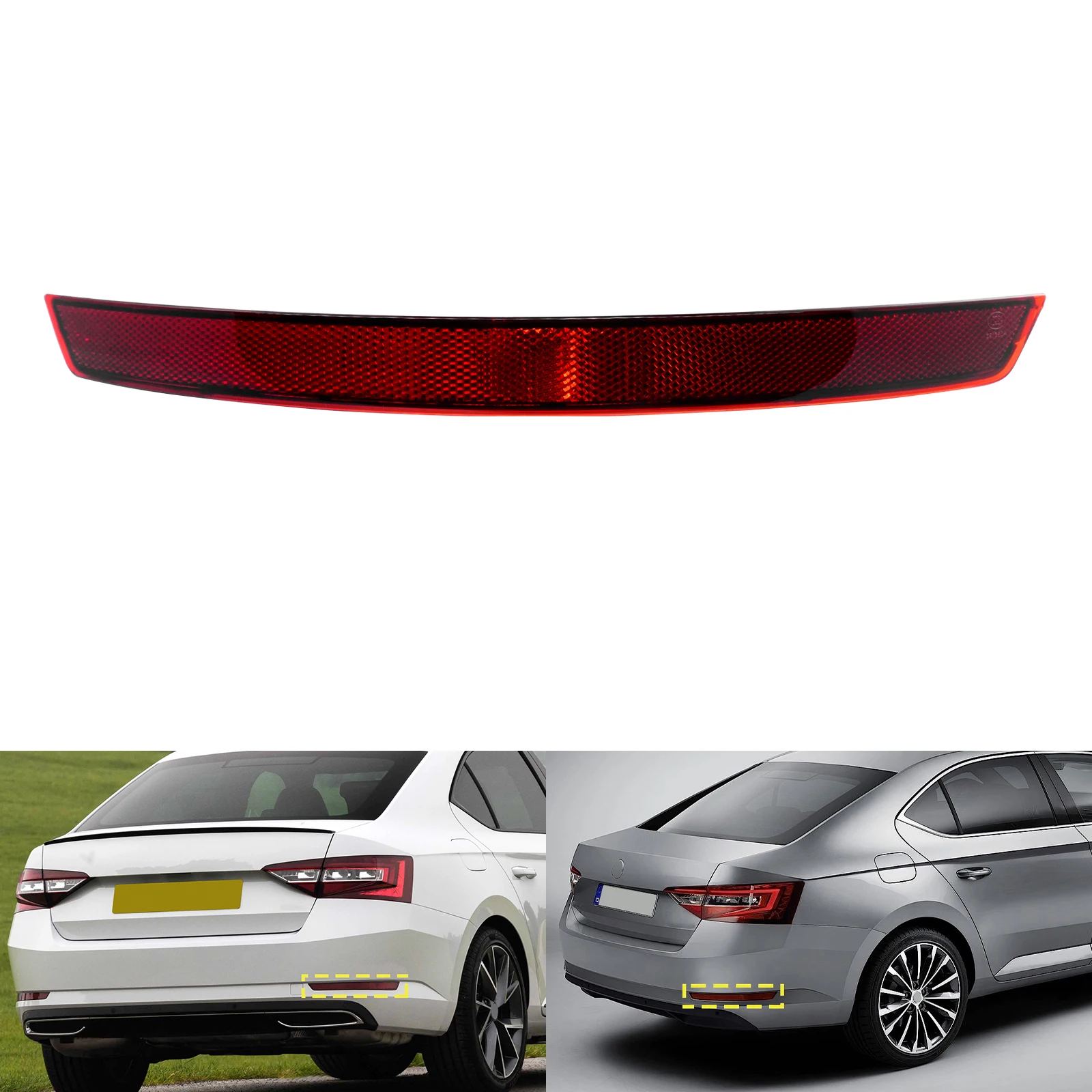 

Right Rear Bumper Reflector Lens Driver Side For Skoda Superb III 3V5 3V3 15-20