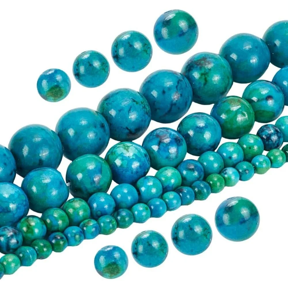 4 Strands Turquoise Gemstone Beads,Yellow Turquoise Jasper Beads Smooth Stone Beads for DIY Craft Necklace Bracelet Earring