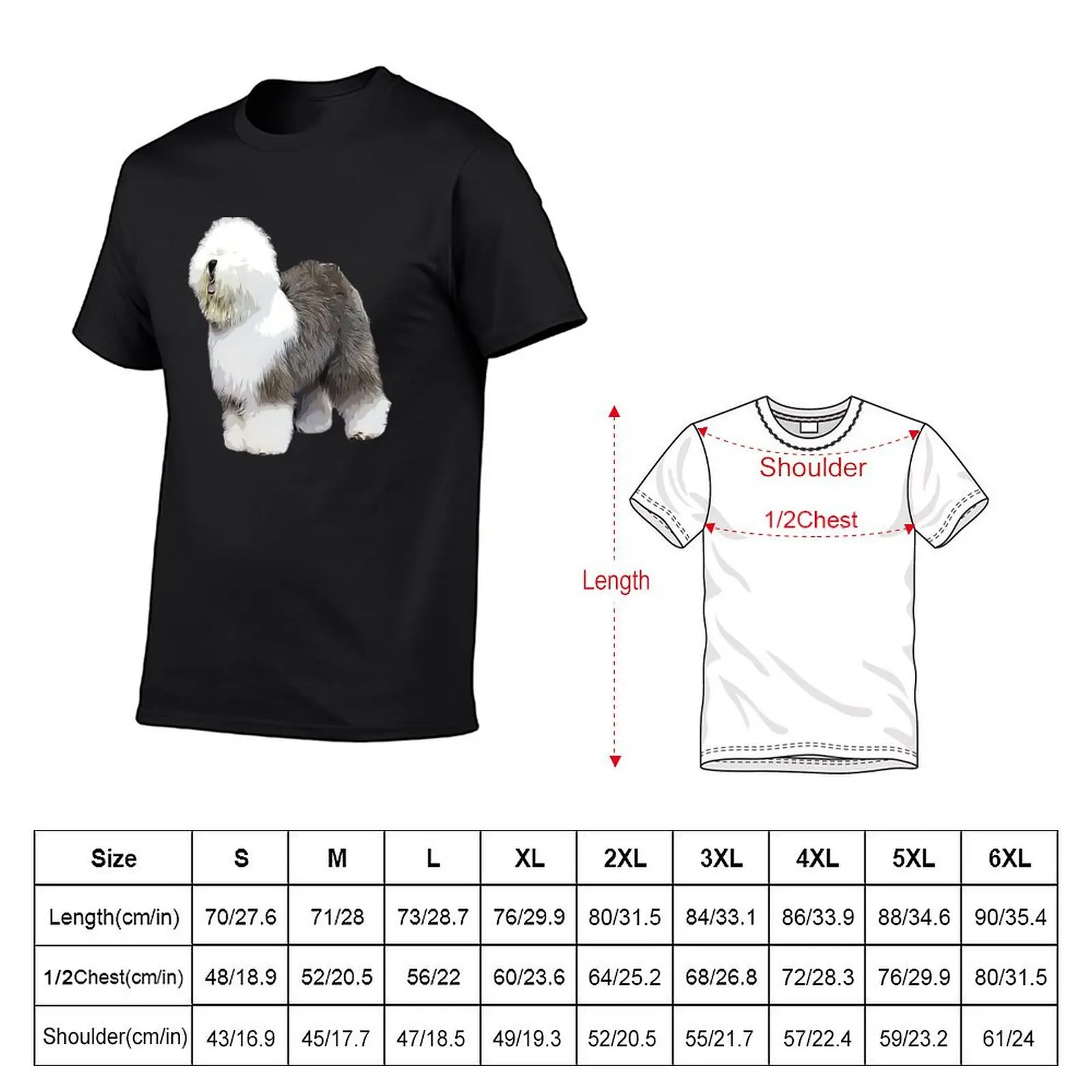 Old English Sheepdog Beauty T-Shirt vintage clothes vintage oversized t shirt plain mens clothing