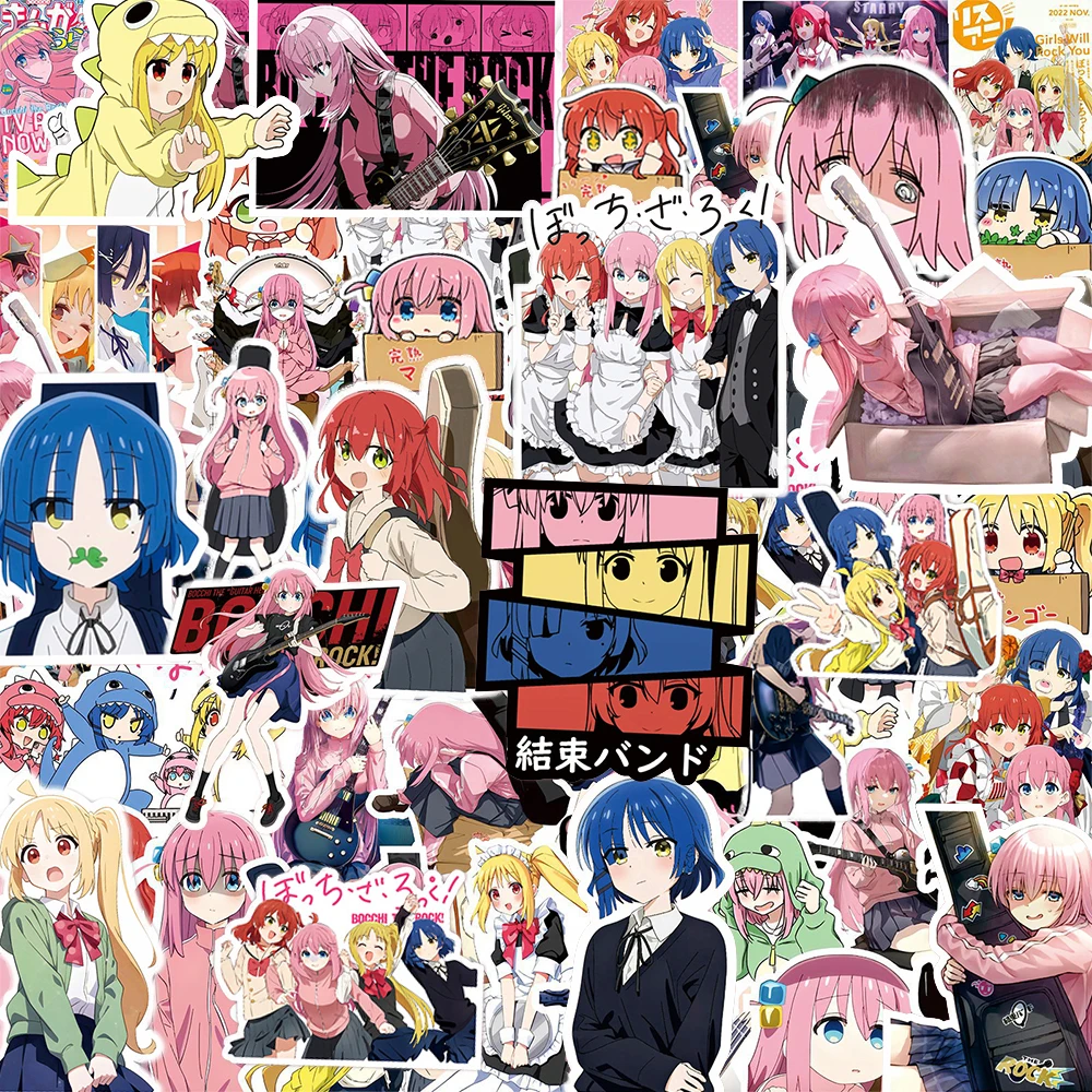 10/30/75pcs BOCCHI A ROCA! Anime adesivos bonito dos desenhos animados banda menina gotoh hitori adesivo mala notebook telefone decalques crianças brinquedo