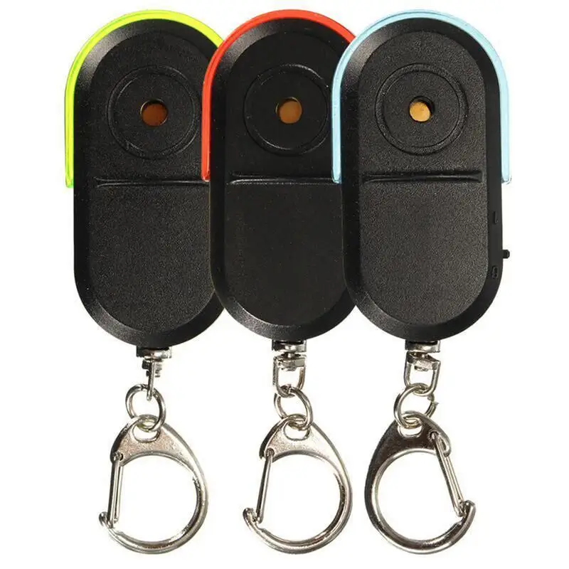 Colorful 1pc Wireless Anti-Lost Alarm Key Finder Locator Keychain Whistle Sound LED Light Things Tracker Search Anti Lost