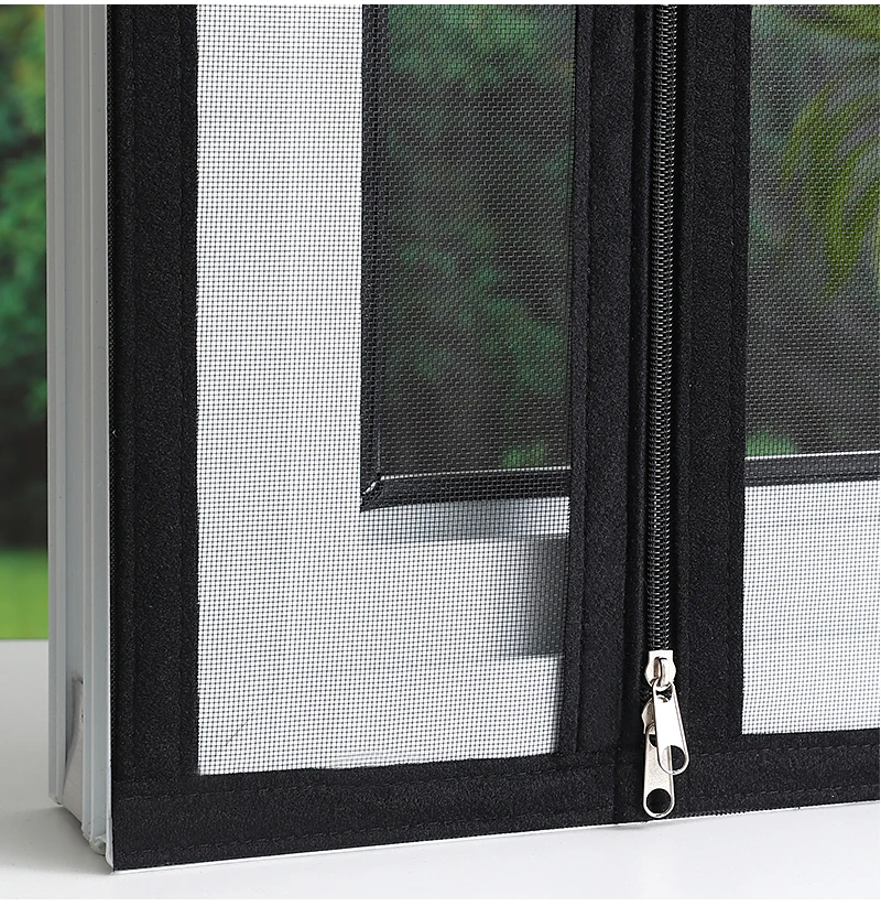 Maßanfertigung, Haushalt, selbstklebendes Reißverschluss-Moskitonetz, Moskitonetz für Fenster, Sommer, Netz, Gaze, Moskitonetz, waschbar – Detail 13
