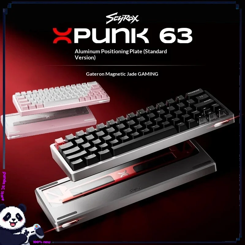 Scyrox Xpunk63 Magnetic Jade Switch Gaming Keyboard Cnc Aluminum Web Drive 8k Rt0.01fps Esports Accessories Valorant Apex Cs