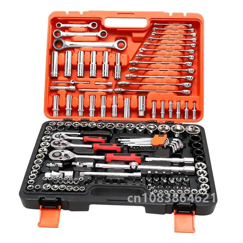 Tool Set Hand Tools for Car Repair Ratchet Spanner Wrench Socket Set Professional Bicycle Car tire Repair mechanical Tool Kits