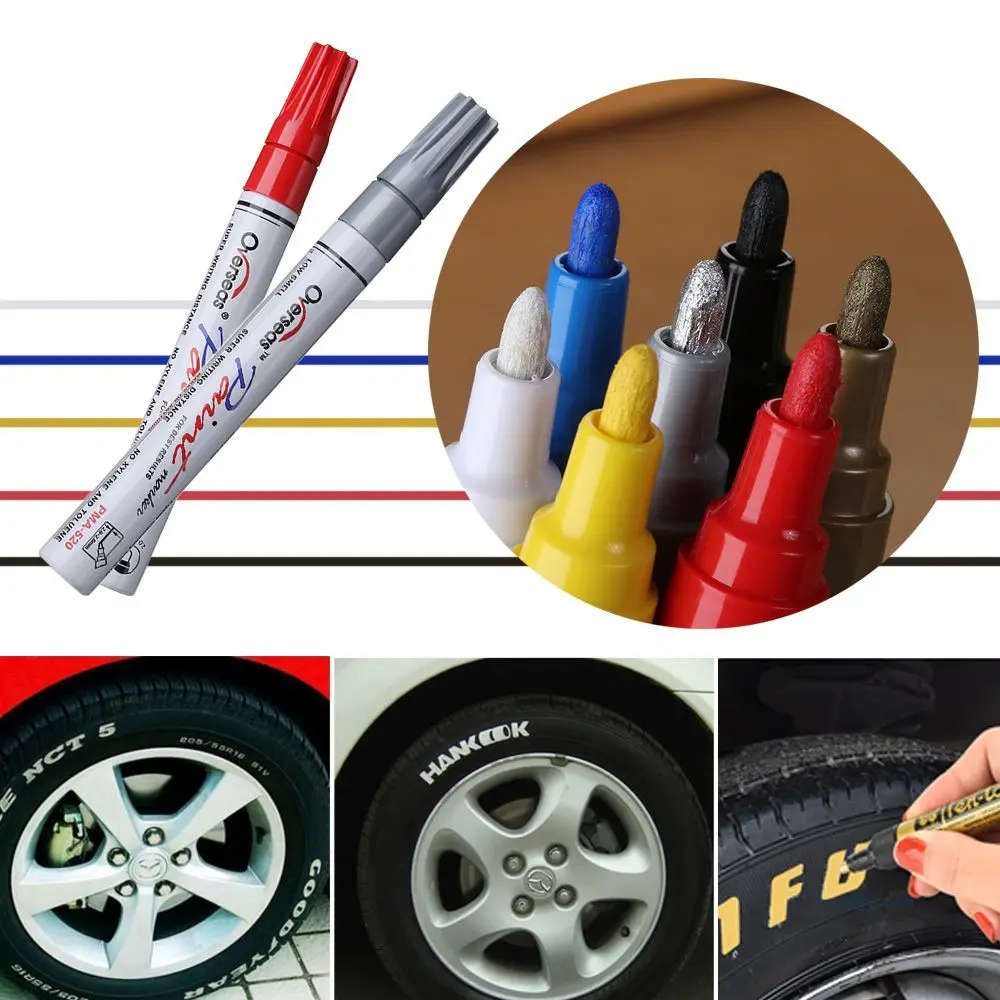 Permanent Waterproof Metal Marker Pen Tire Paint Car Tyre