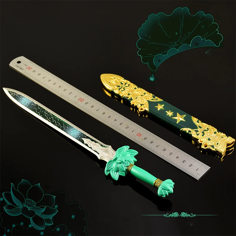 30cm 차가운 무기 모델 풀 메탈 공예 칼집 장난감 칼 Qinglian 일본 Katana Unedged 룸 장식 컬렉션 선물
