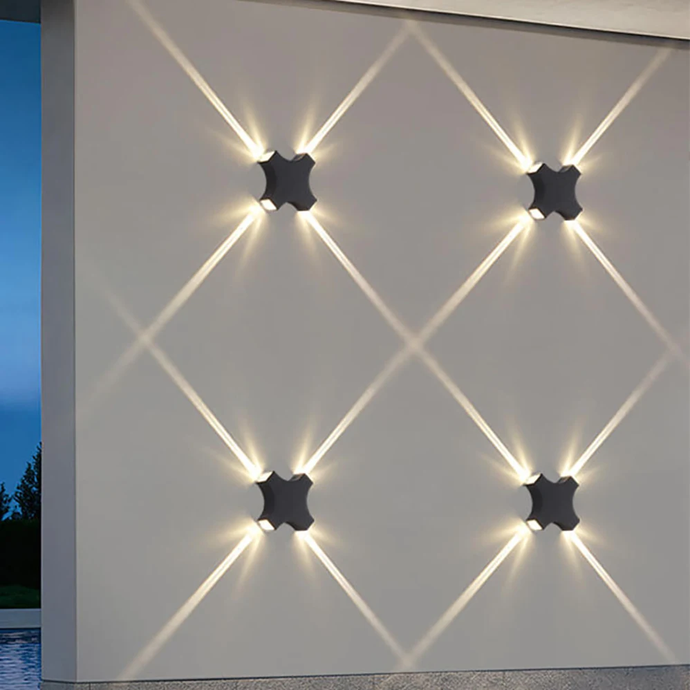 Impermeável Estilo Minimalista Moderno LED Lâmpada de Parede, Alumínio Alpendre e Jardim Luzes, Interior e Exterior, IP65, AC85-265 V, 12W