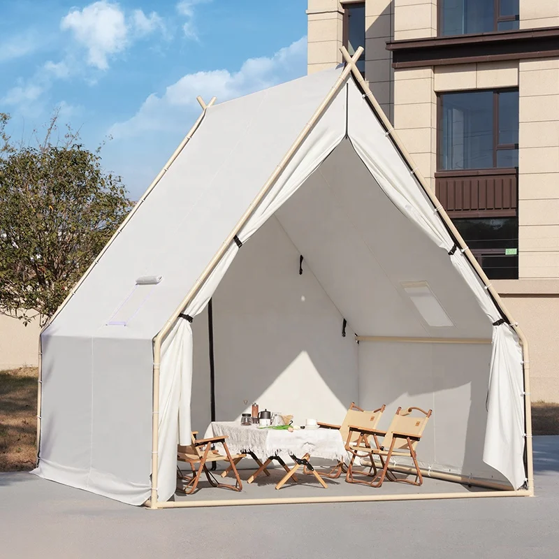 

Weatherproof frame tent New market fair Park tent exit