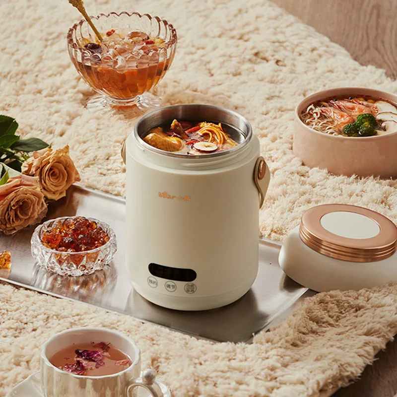 الدب المدمجة مقلاة كهربائية طباخ كهربائي مع 304 Material12-Hour الفولاذ المقاوم للصدأ الحجز لسهولة الطبخ 110 فولت 220 فولت