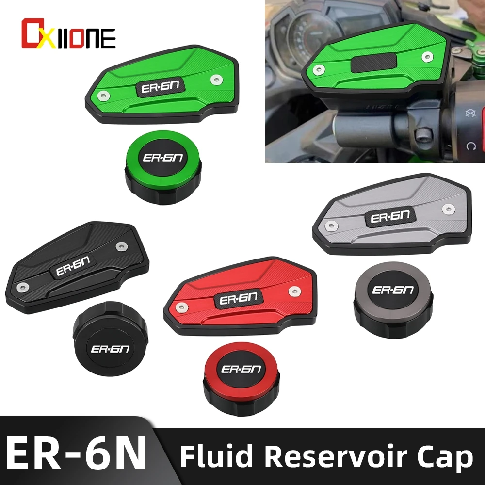 

For Kawasaki ER6N ER-6N 2009 2010 2011 2012-2016 Motorcycle Front And Rear Brake Fluid Cap Oil Filler Cap Protection Accessories