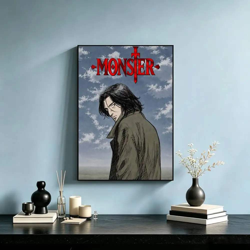 Anime M-Monster  Poster Waterproof Wall Art Sticker For Bar Living Room Vintage Decor High Quality Print Gift