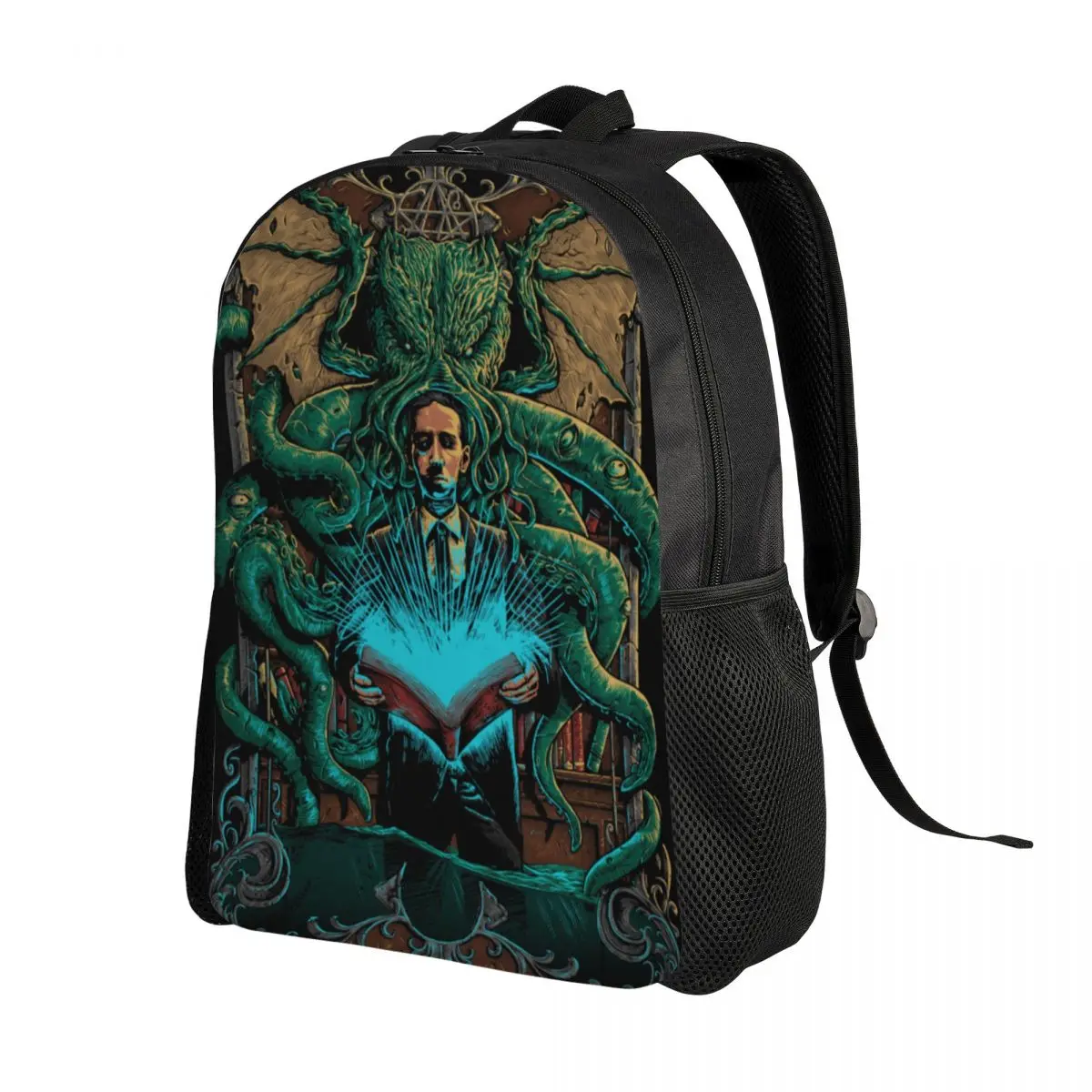 Custom Call Of Cthulhu Backpacks Women Men Fashion Bookbag for School College Lovecraft T-shirt Horror Fiction Film Fan Bags