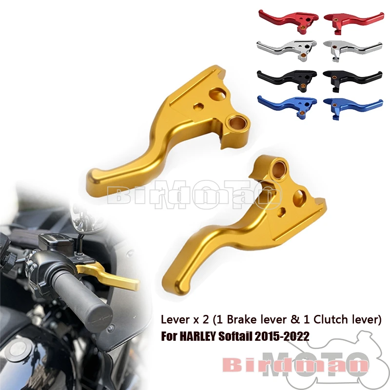 

Motorcycle Brake Clutch Levers 5.3'' 5.9'' Hand Brake Lever For Harley Softail Low Rider Street Bob Breakout Deluxe Slim 05-22