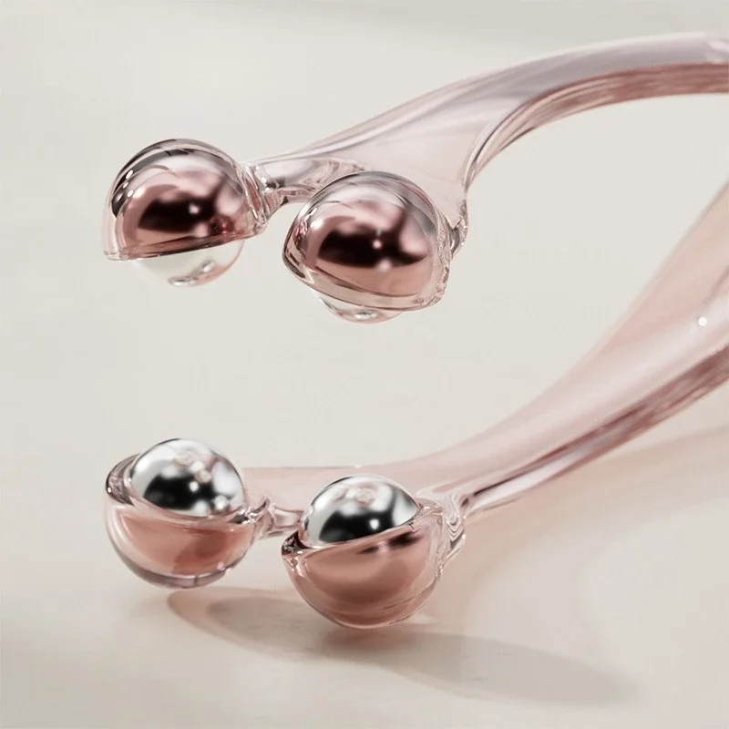 1개 휴대용 손가락 마사지기 더블 헤드 손 관절 지압 마사지 5구슬 이완 손가락 피로 해소 건강 관리 도구