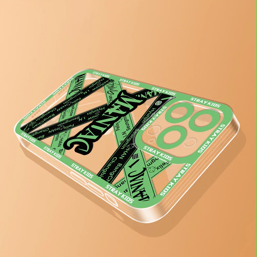 حافظة لهاتف آيفون S-Stray K-Kids 16e 16 15 14 13 12 11 Mini Pro Max X XR XSMax 7 8 Plus غطاء شفاف ناعم من البولي يوريثان الحراري #3