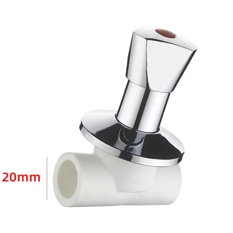 1/2 Inch PPR Water Stop Valve Dark Cross Wheel Slow Opening for Irrigation & Household Plumbing Use