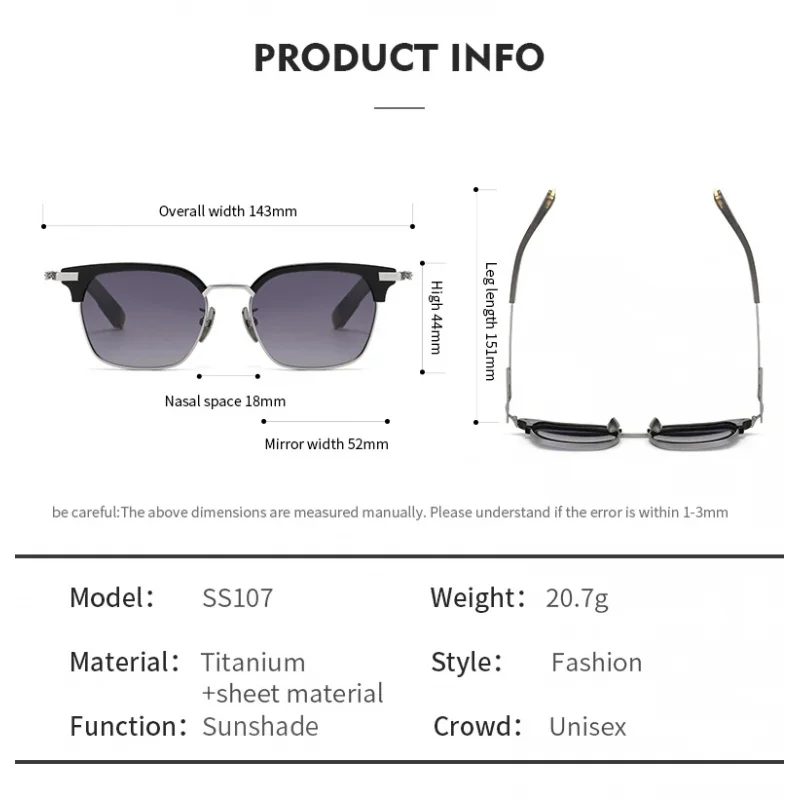 DITA-style Hot Sell Fashion Luxury Polarized Sunglasses for Men Boy Frame Light Weight Sun Glasses Outdoor Retro Trendy SS107