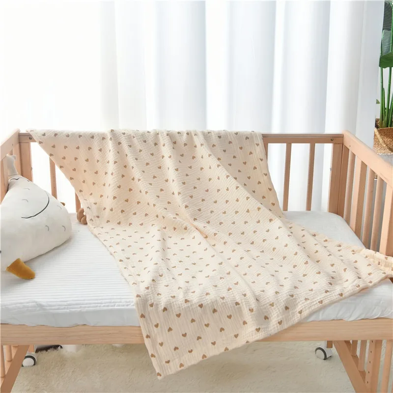 Crepe Beanie Blanket Baby Swaddle Blanket Blanket Quilt Newborn Beanie Velvet Summer Quilt Air Conditioner Quilt Baby Blanket image 3