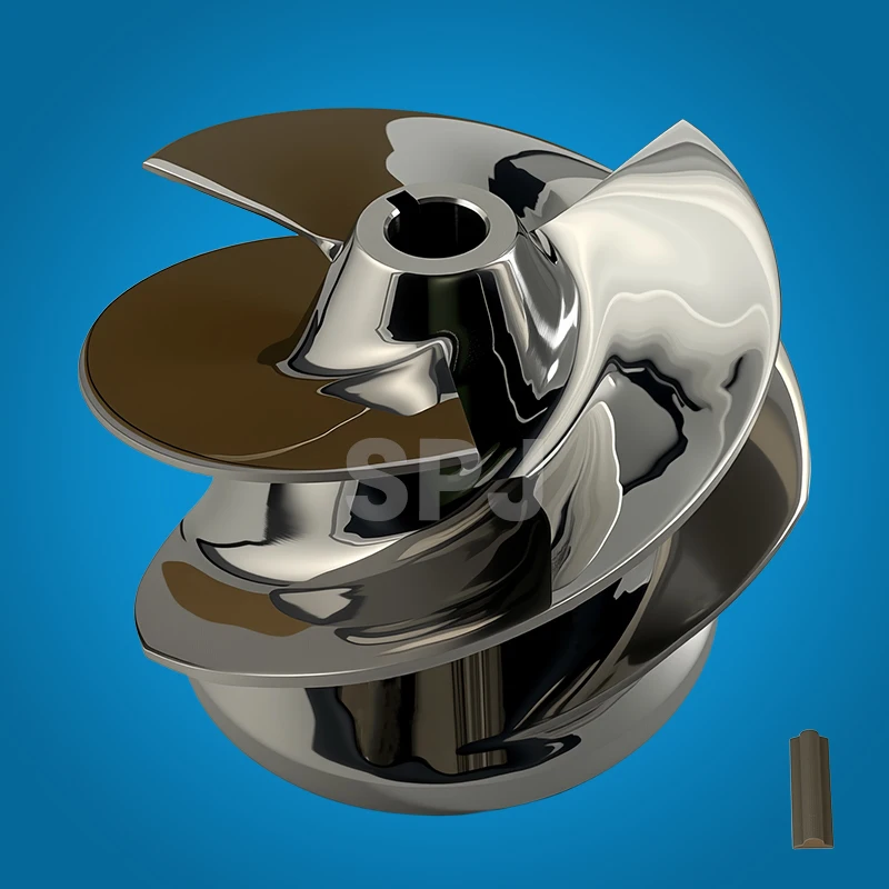 

High Inquiry Polished Stainless Steel Mercury Outboard Jet Pump Impeller with Key Jet Boat Parts Replacement
