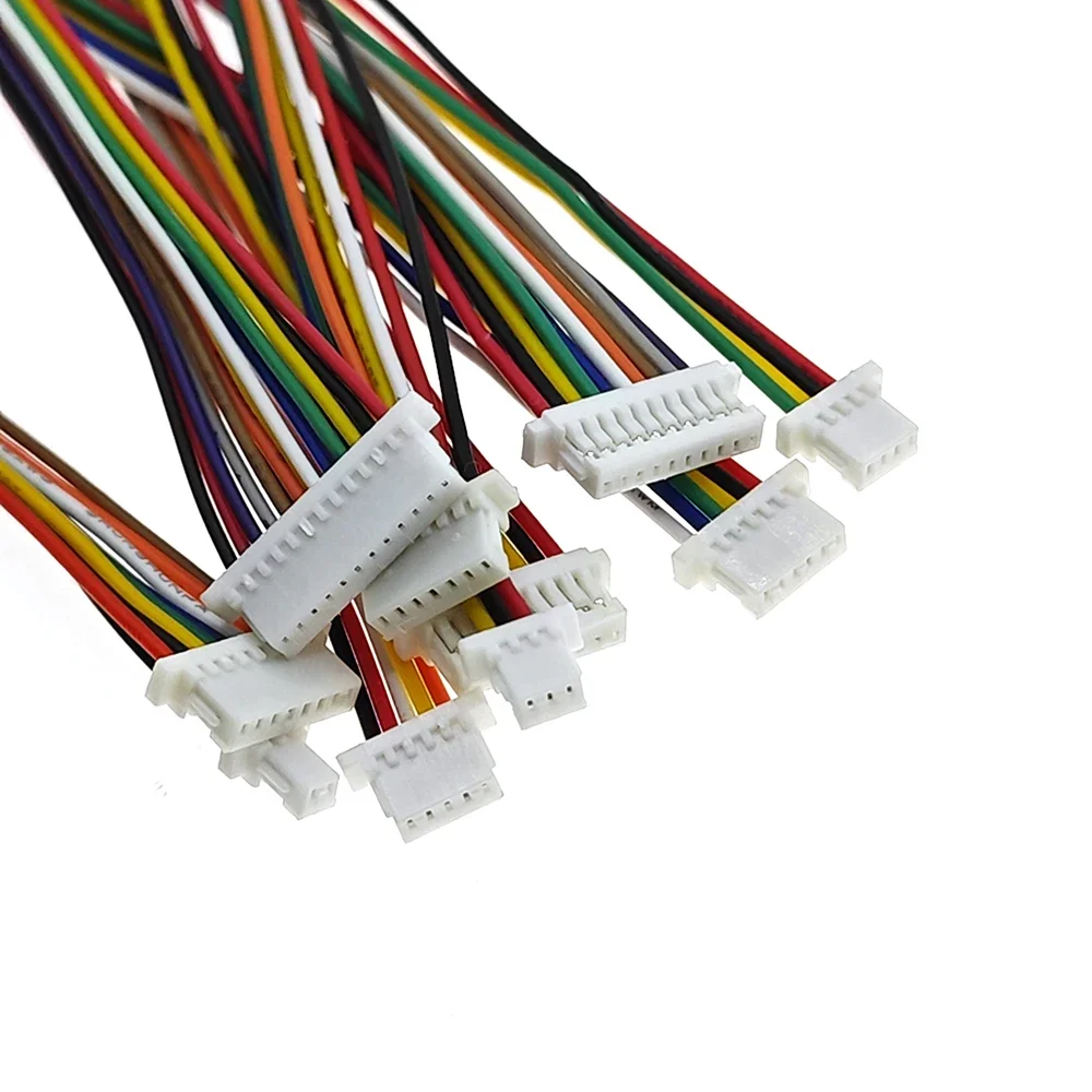 10pcs Sh 1.0 Sh1.0 Wire Cable 2/3/4/5/6/7/8/9/10pin Electronic Line Double Connect Terminal Plug 100mm/150mm/200mm 28awg