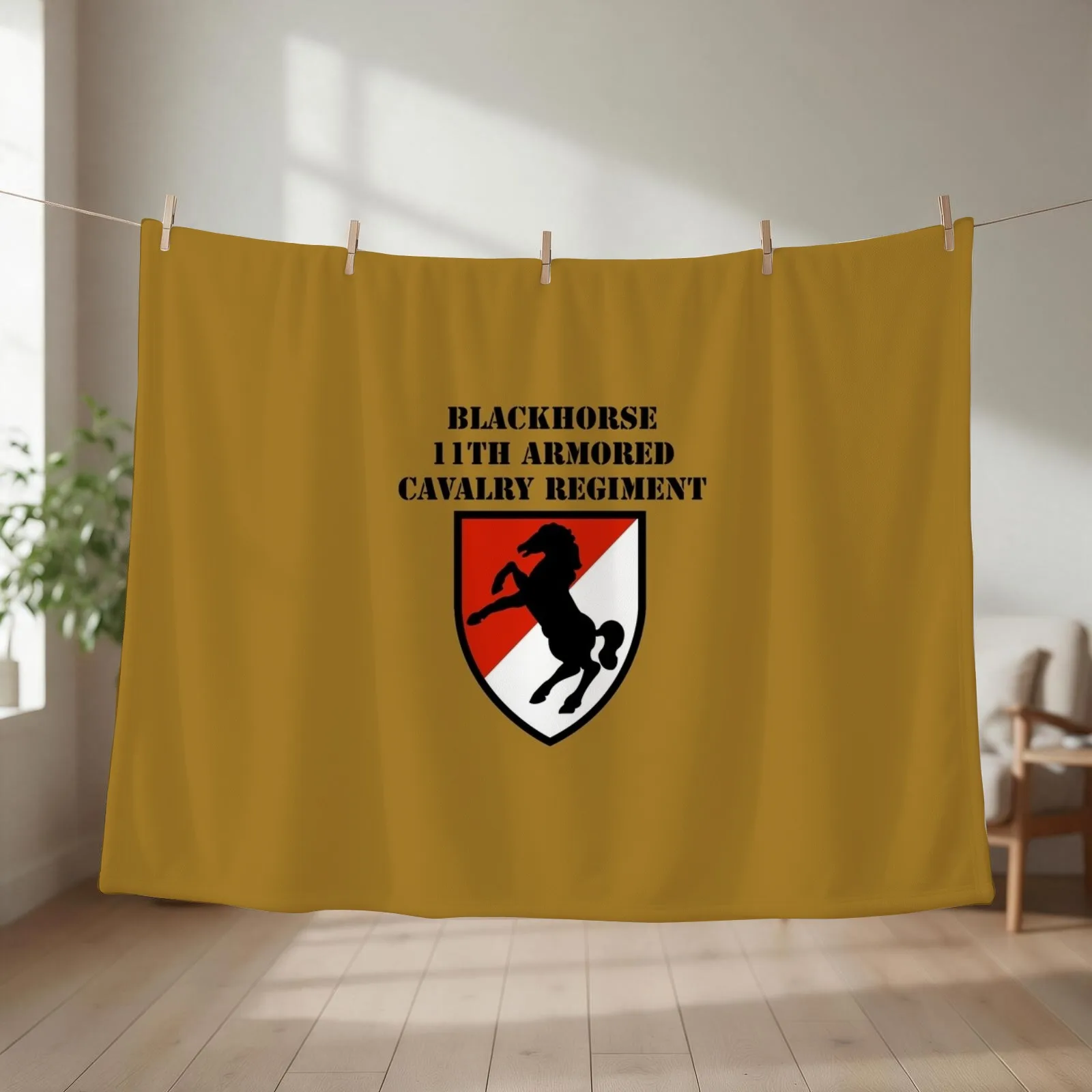 BLACKHORSE 11TH ARMORED CAVALRY REGIMENT Throw Blanket couch cozy soft plush fuzzy picnic outdoor blanket