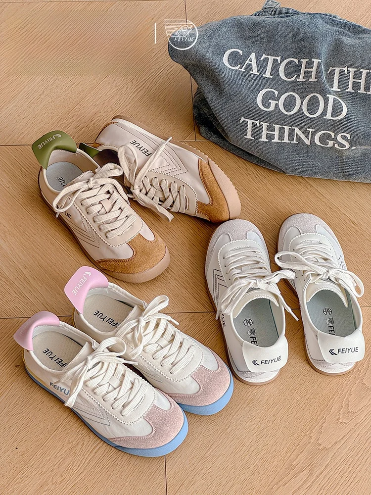 

Женские повседневные кеды Feiyue: дышащие, легкие, воздушные, из канваса, с модным узловым дизайном, новинка весны