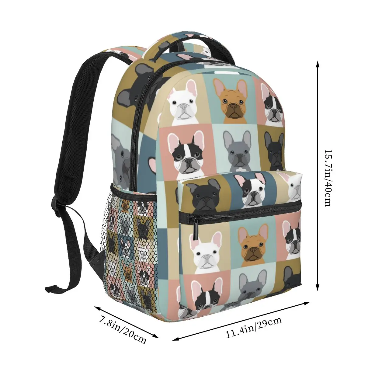 Cute French Bulldog Print Women Backpack Female Travel Backpacks Schoolbag for Teenage Girls Bookbag Mochila Book Bag Dropship