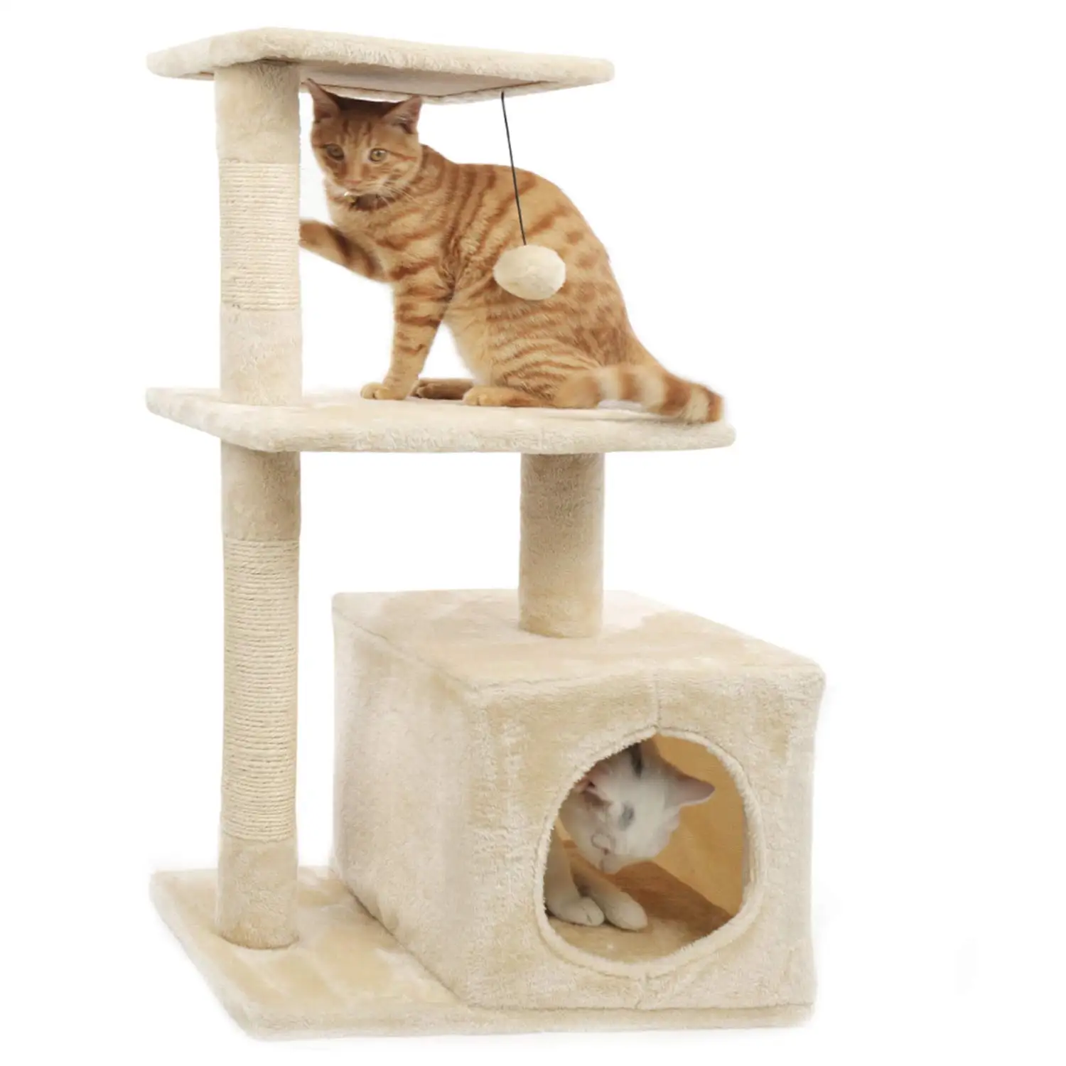 

Scratching Toy With Ball Activity Centre Cat Tower Furniture Climbing Cat Tree