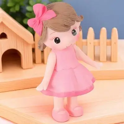 

Уникальное украшение из смолы «Принцесса» для торта на день рождения девочки, розовое, милое, очаровательное, для декора дома и поделок