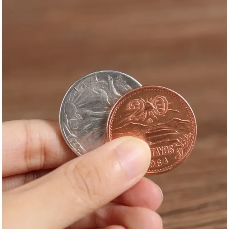 Superior Scotch and Soda (Double Locking,Mexican Coin & Walking Liberty) by Oliver Magic Classic Set Close up Magic Tricks Magia