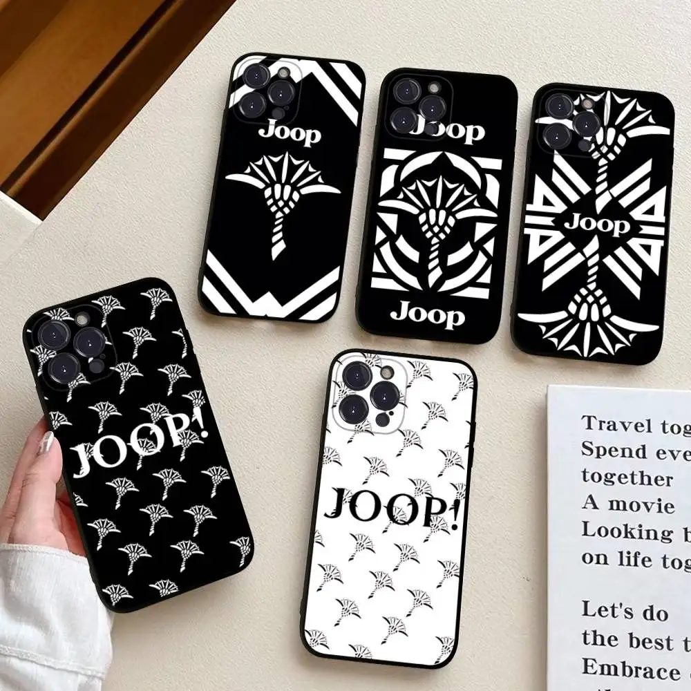 

Brand Fashion J-Joopes Logo Classic Phone Case For Iphone 16 15 17 13 14 12 11 Pro Max Plus Black Shell Cover Case