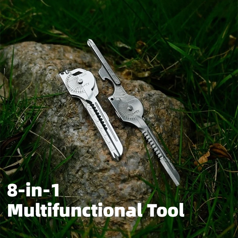 1pc 8-in-1 Multifunction Bottle Opener Screwdriver Key Shape
