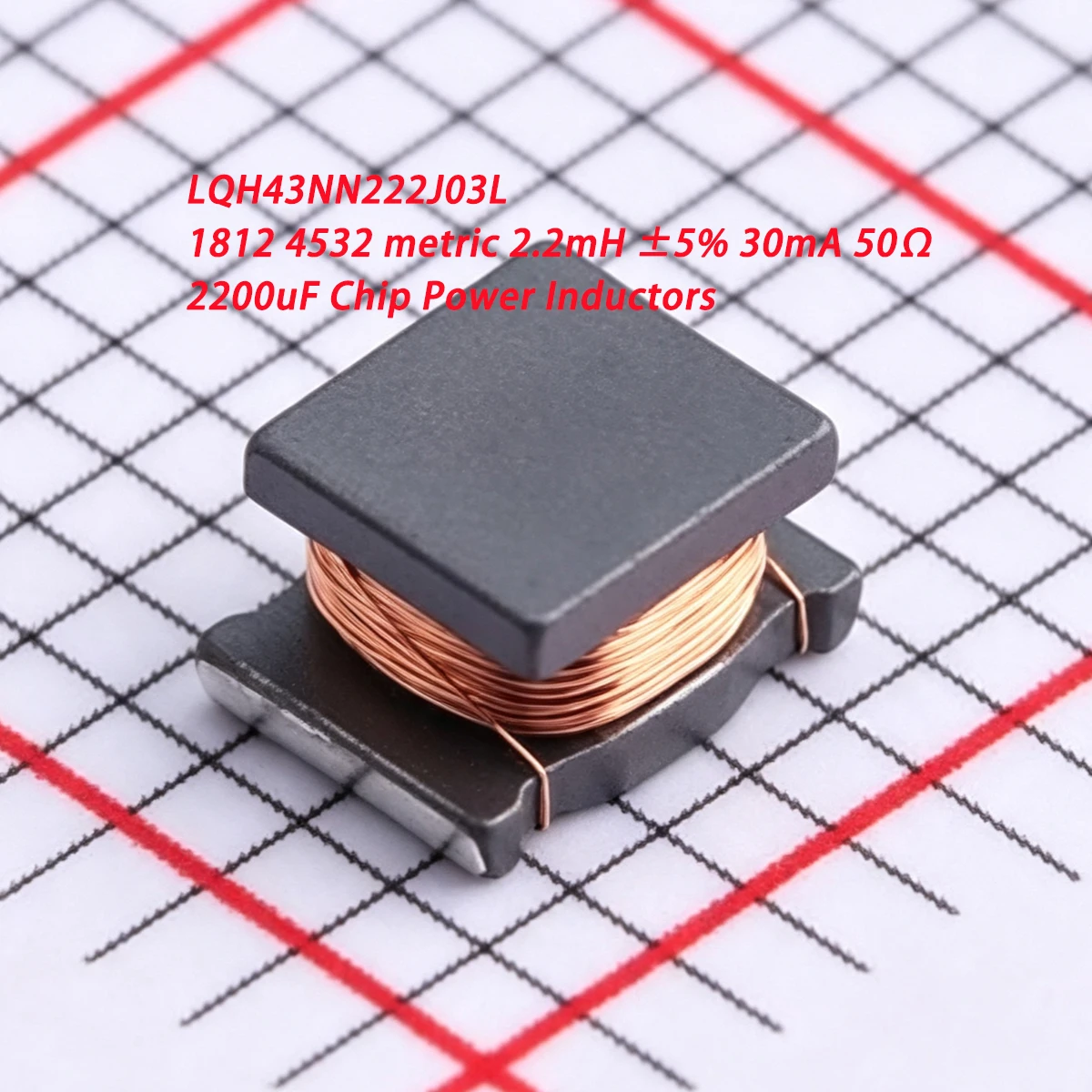 10PCS LQH43NN222J03L 1812 4532 metric 2.2mH ±5% 30mA 0.03A 50Ω 50ohm 2200µH 0.0022H NEW Original SMD SMT IC Chip Power Inductors