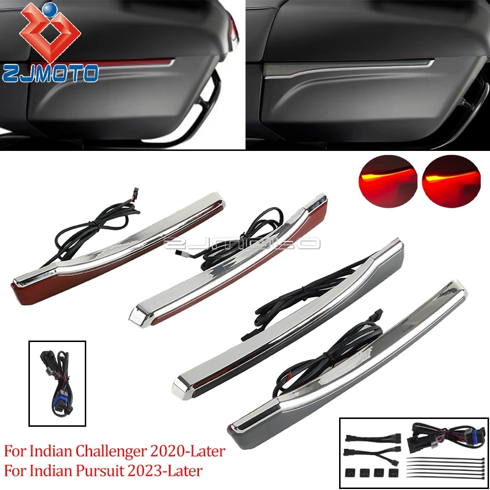 For Indian Pursuit Dark Horse W Premium Package Motorcycle Tour Trunk Pack Marker Light Turn Singal Rear Brake Flashing 2020-UP