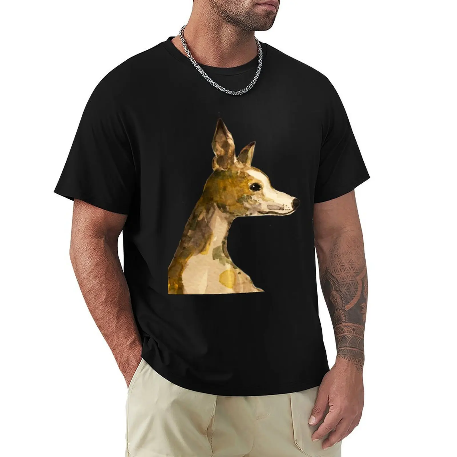 

Whippet watercolour T-Shirt kawaii clothes Personalized t-shirt shirts graphic tee men