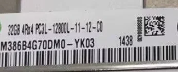 

For M386B4G70DM0-YK03 memory 32G 4RX4 PC3L-12800L 1600 ECC memory