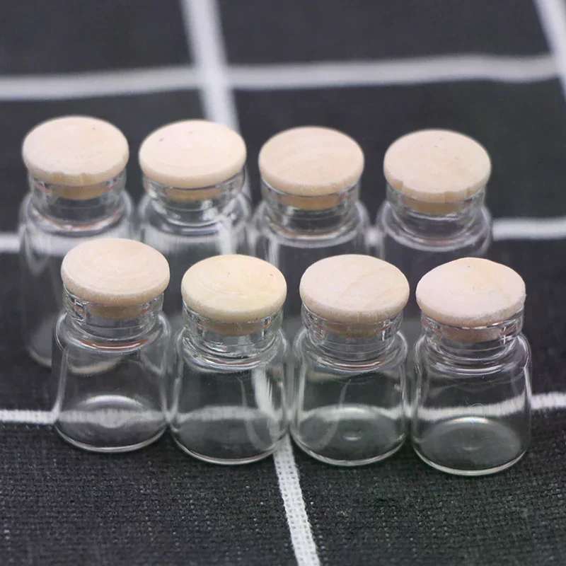 4 ピース/セットドールハウスミニキャンディージャーキッチンフードプレイシーン透明収納ジャー