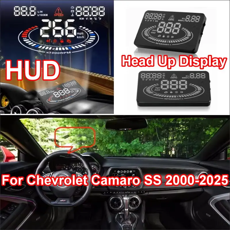 

Car Headup HUD Head Up Display For Chevrolet Camaro SS 2000-2025 Refkecting Windshield Screen Safe Driving Projector
