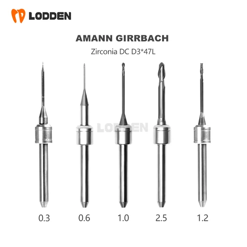 Imagen 2 del producto Amann Girrbach-fresas de laboratorio Dental, brocas de molienda para Zirconia, disilicato de litio, PMMA, diamante, revestimiento DC NC, D3, CAD CAM