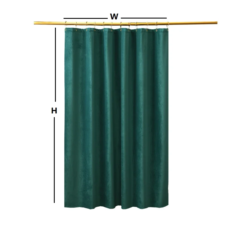 Waterproof Bathroom Curtain Nordic Velvet Shower Curtain with Hooks Mildewproof Bathtub Partition Curtains Shower Curtains