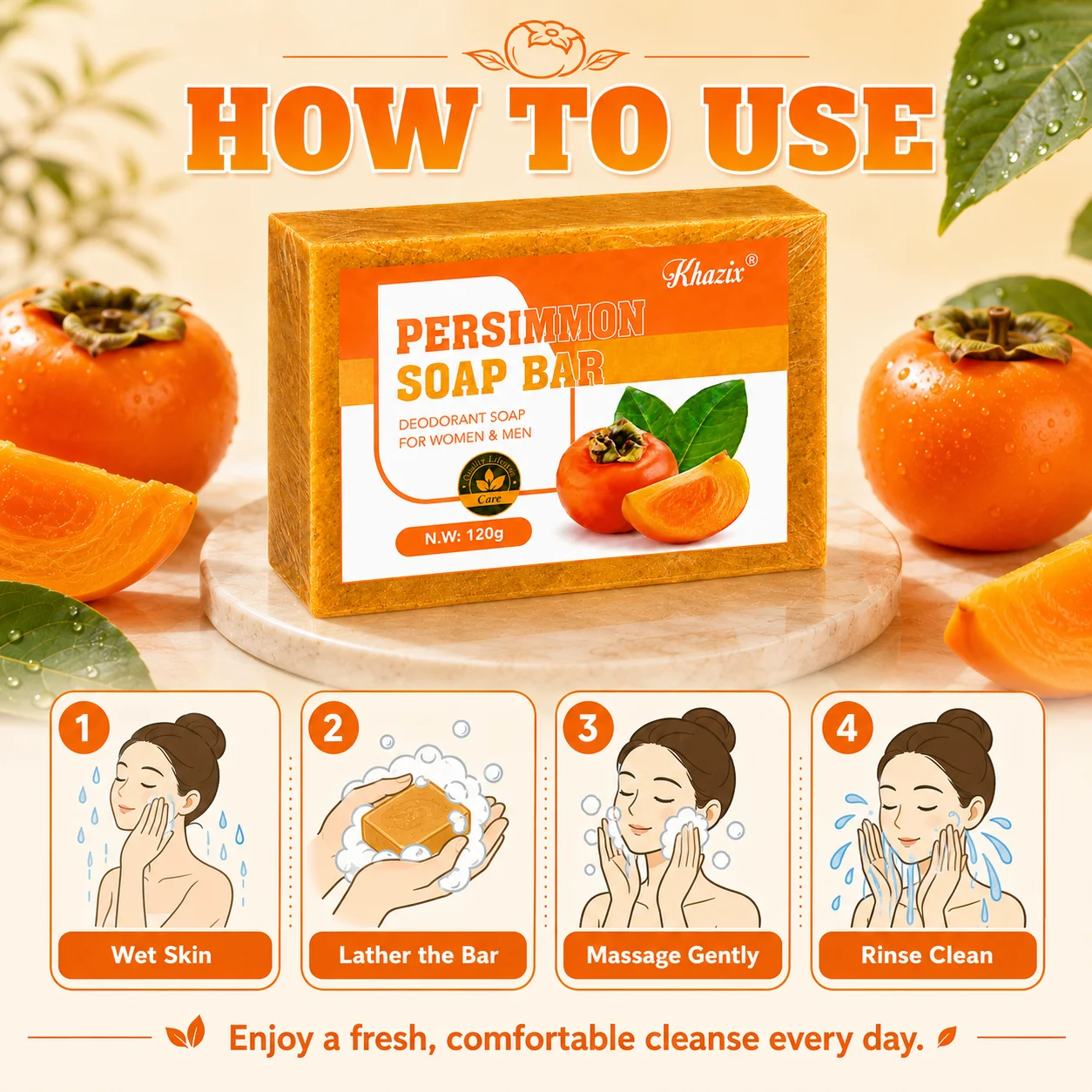 Turmeric Kojic Acid Soap Bar 120g, Retinol, Hydrolyzed Collagen, Vitamin E & Shea Butter, Gentle Skin Care.