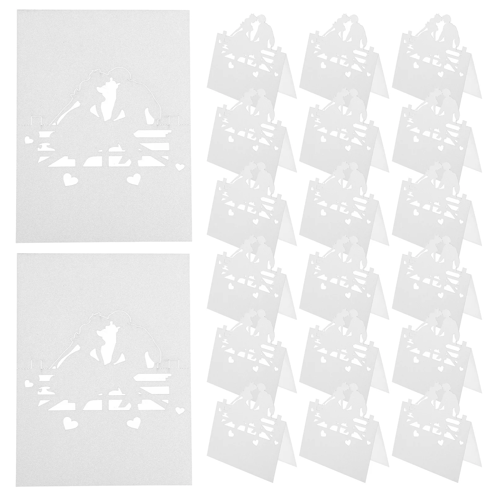 

50Pcs Wedding Seating Cards Blank Rustic Chic Name Place Cards for Table Settings Guests Names Display Indoor Outdoor Wedding