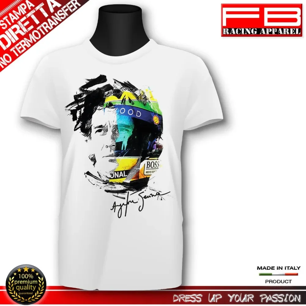 T-Shirt AYRTON SENNA Brasil Legend Driver Pilota Fashion Art Moda  Newest Men'S Funny Streetwear Tees T Shirts